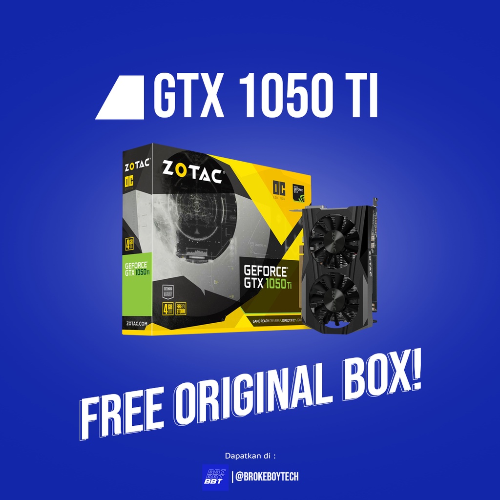 VGA NVIDIA GTX 1050 Ti (Performa diatas GTX 960, GTX 1050, GTX 750 Ti)