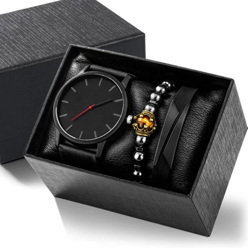 En Lne 3200SET - Jam Tangan Pria Set Gelang - Jam Tangan Kasual Pria BONUS Gelang dan Box - Jam Tang