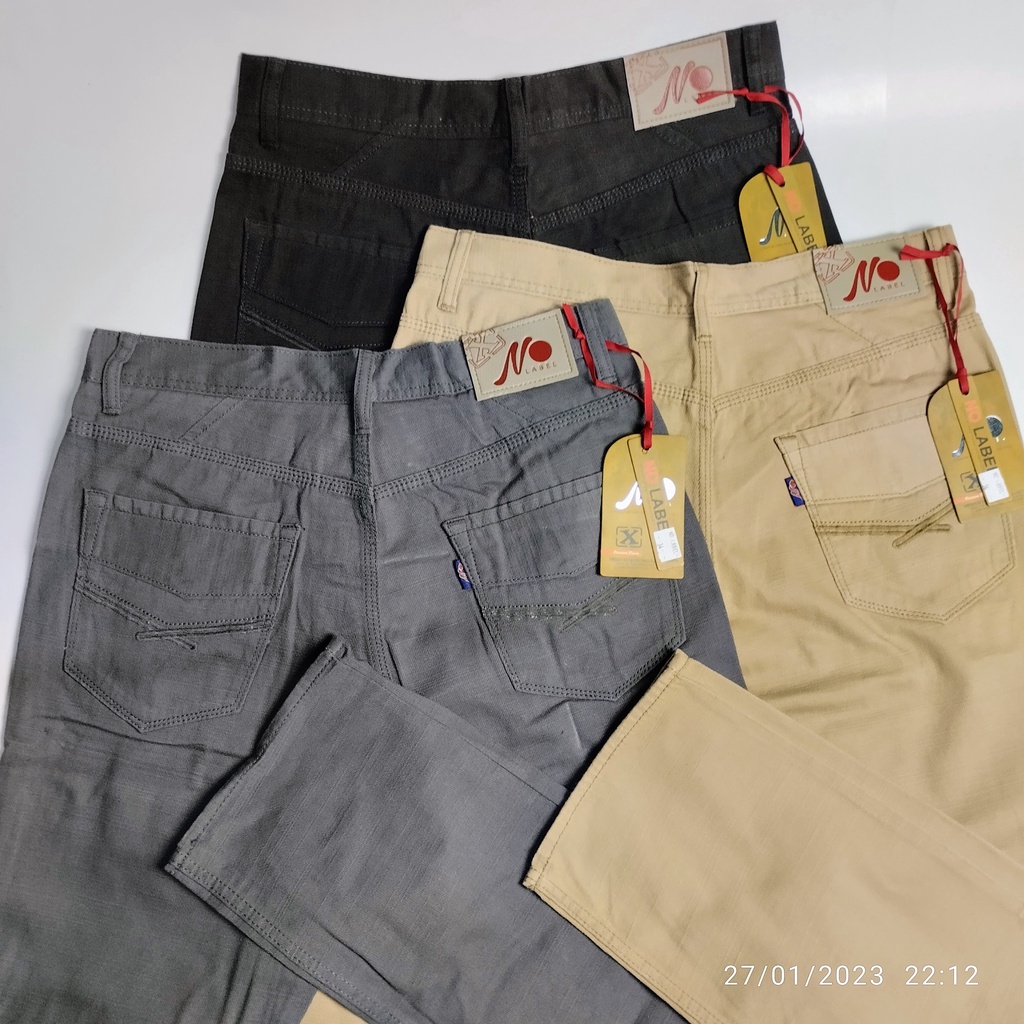 CHINOS Celana Panjang Pria Standar Reguler Size 28-39