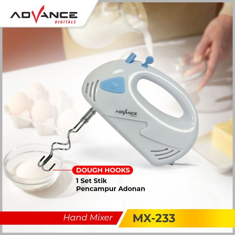 PROMO!!! HAND MIXER ADVANCE MX-233 7 SPEEDS + PULSE GARANSI RESMI