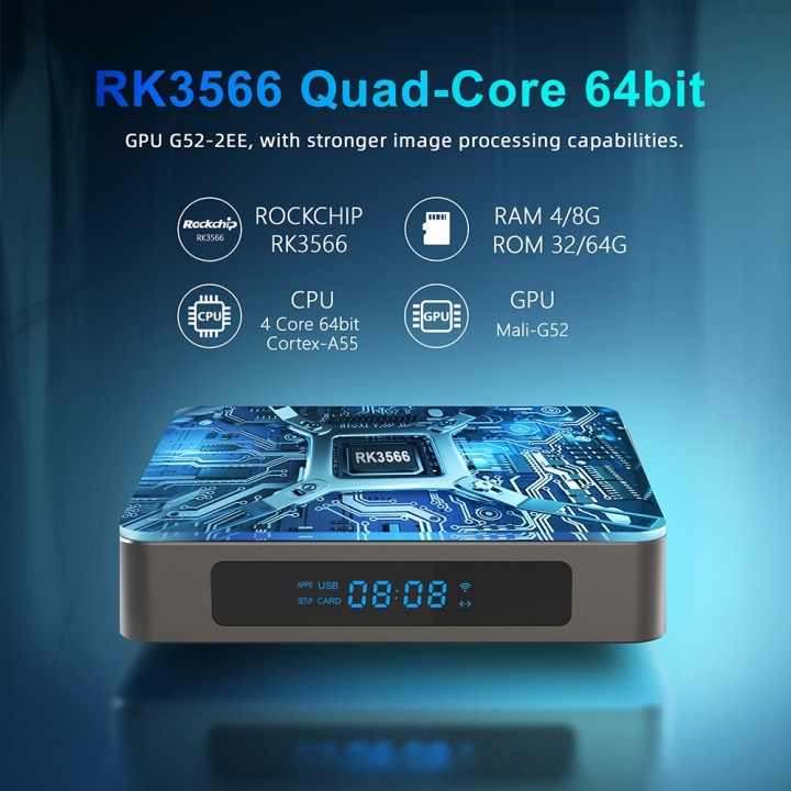 PS6352 X96 X6 - Android 11 Smart TV Box 8K UHD - RAM 8GB ROM 64GB
