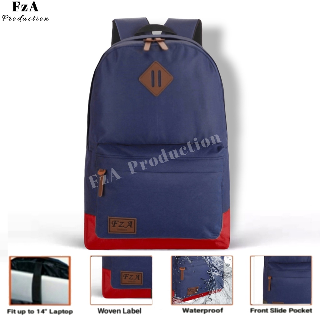 FzA Official - Tas Ransel Punggung Distro Casual Pria Wanita / Tas Ransel Laptop Backpack Original - NRFQT