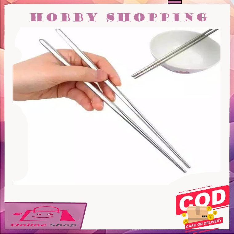 SUMPIT ISI 5 PASANG SUMPIT STAINLESS STEEL/CHOPSTICKS STAINLESS/1 SET 5 PASANG