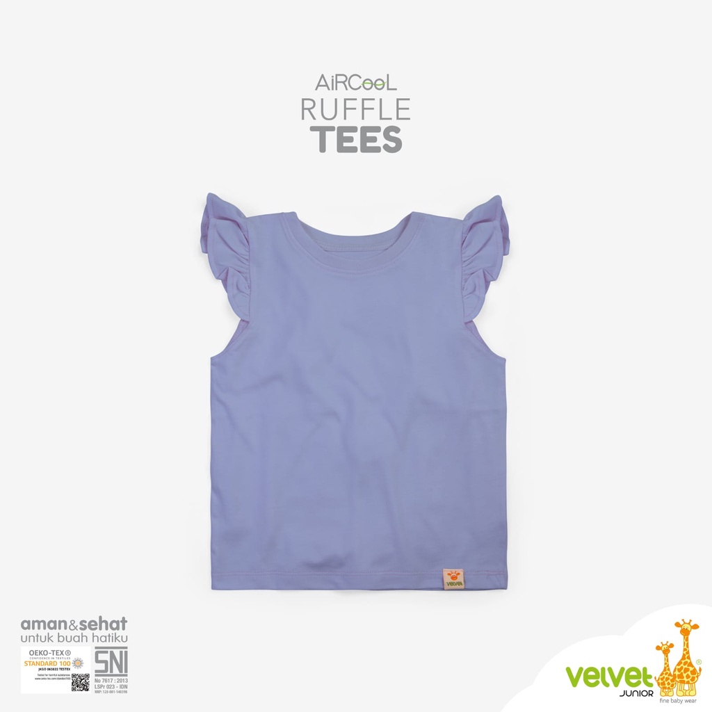 Ruffle T-Shirt Warna / Kaos Anak Perempuan 0-5 tahun