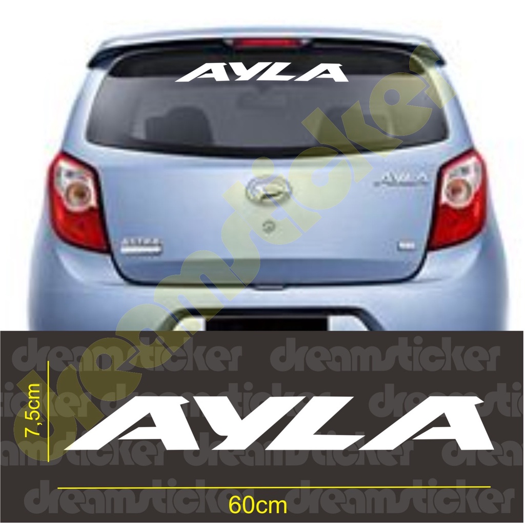 Sticker Stiker Mobil Daihatsu Ayla Kaca Belakang