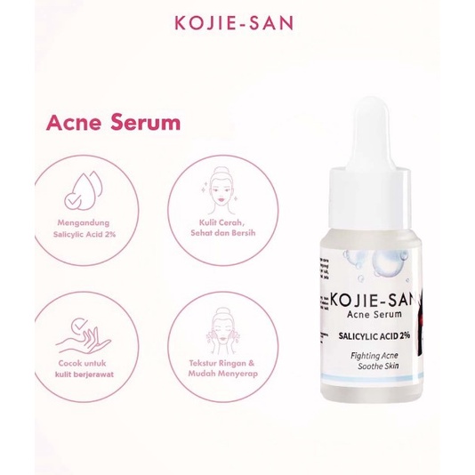 Kojie-San Serum  Niacinamide Brightening Serum Kojic Acid / Whitening Serum / Salicylic Acid Acne Serum BPOM