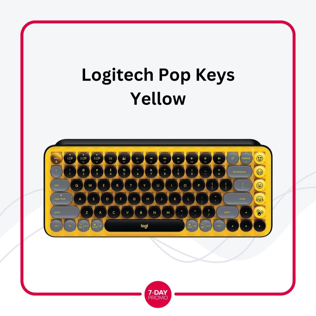 Logitech POP Keys Keyboard Wireless Mechanical Compact Emoji Keys