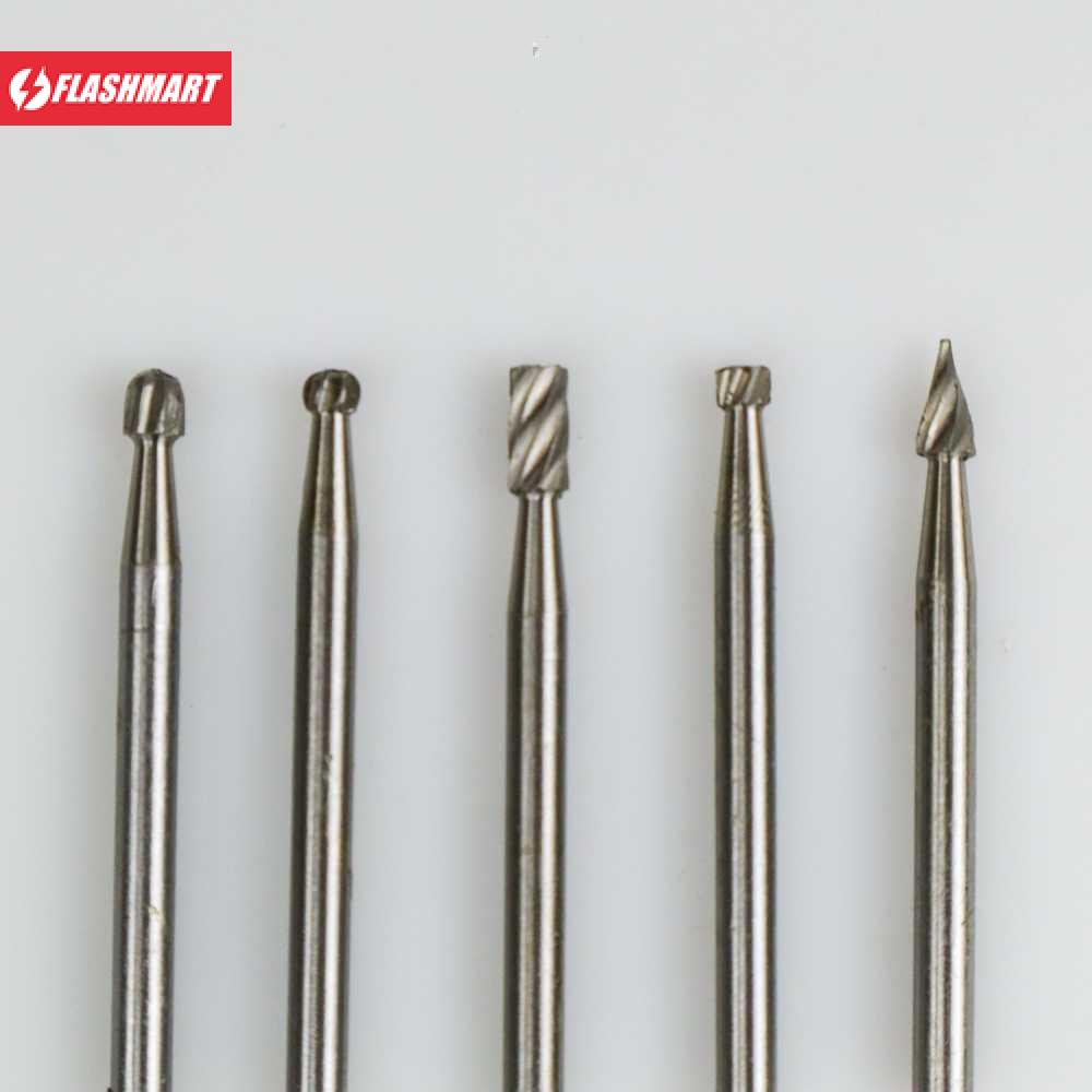 Flashmart Mata Bor Tungsten Carbide Cone Spiral Bits 10 PCS - GJ0106