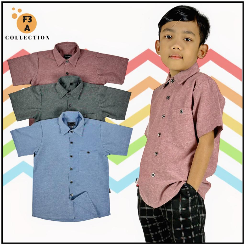 KEMEJA ANAK LAKI-LAKI USIA 2 TAHUN SAMPAI 12 TAHUN KEMEJA POLOS ANAK KEMEJA ANAK TERBARU KEMEJA KERE