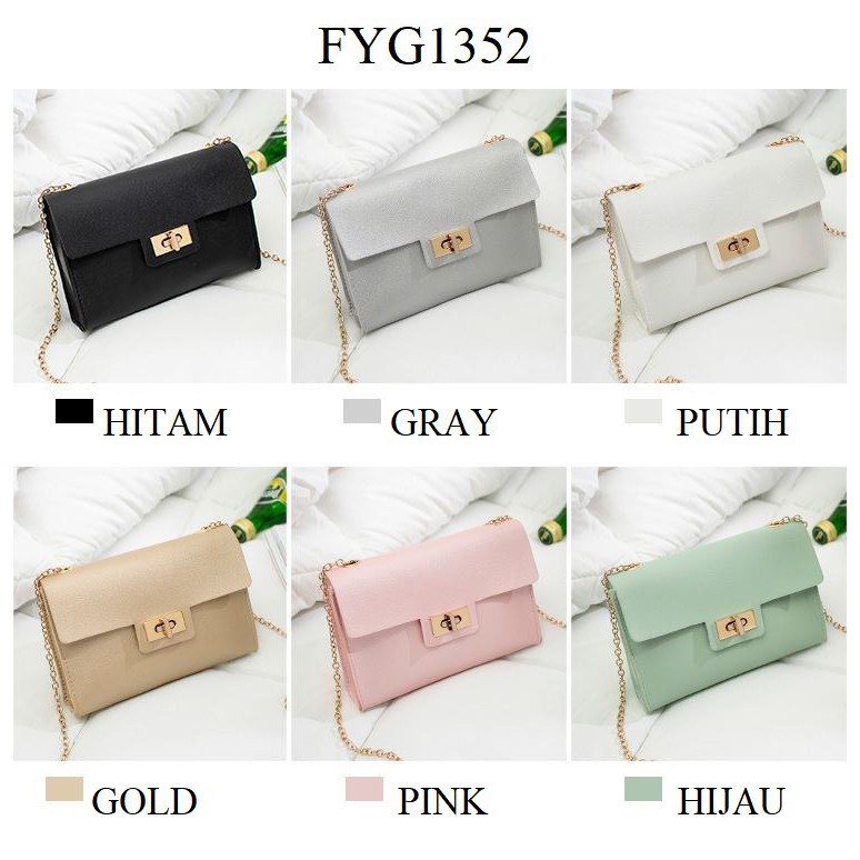 FYGALERY FYG1352 Tas Selempang Wanita Polos Sling Bag Perempuan Fashion Korea