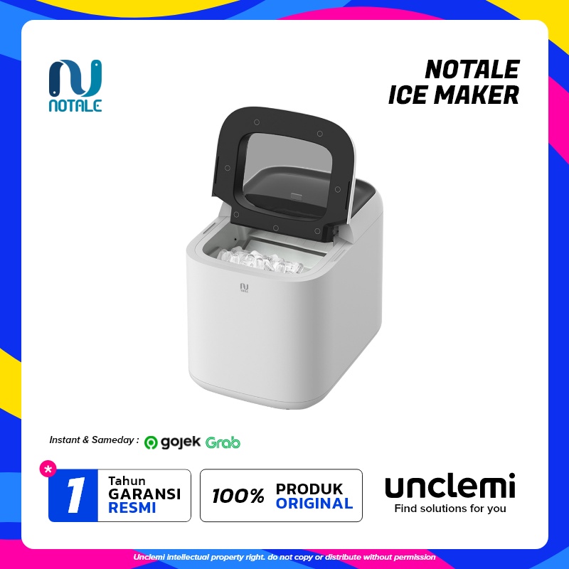 Notale Ice Maker Mesin Pembuat ES Batu Rumah Cafe Kantor 15kg per Hari ice maker