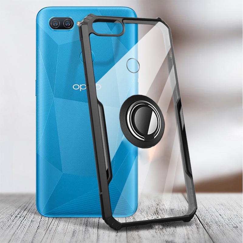 Ring Case OPPO F11 Pro F19 F19S A17 A17K A16 A16S A55 A56 A54S A53S A15 A15S A35 A54 A74 A95 A96 A36 A76 4G 5G Casing With Ring Holder Softcase