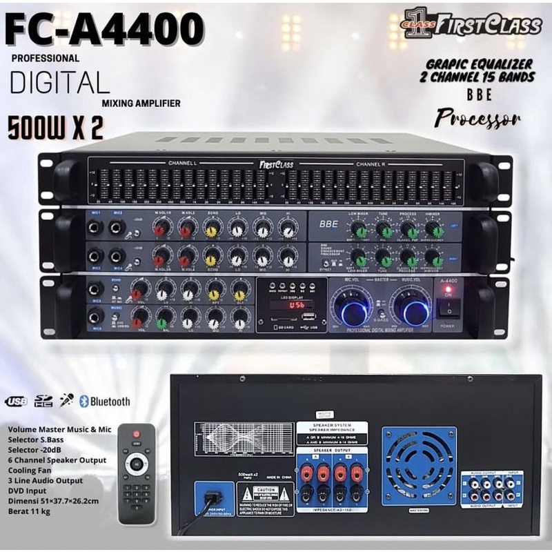 Amplifier Firstclass A 4400 | BBE processor 4400 100% ORI