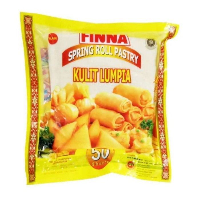 

FINNA 50 SPRING ROLL/KULIT LUMPIA 250GR (12.5X12.5) 1PCS FROZEN FOOD