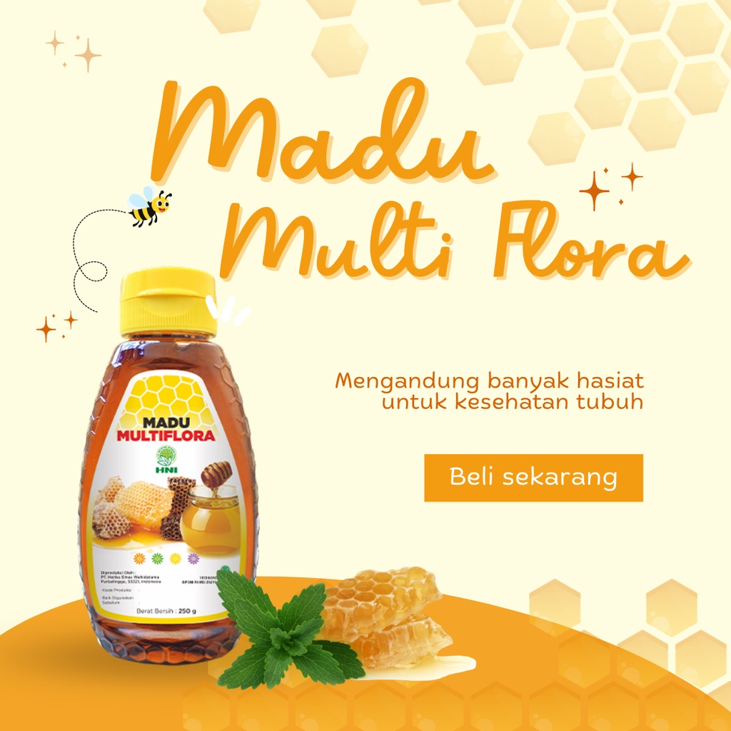 

MADU MULTIFLORA HNI/ 100% MADU ALAMI/Madu Asli Murni Multiflora