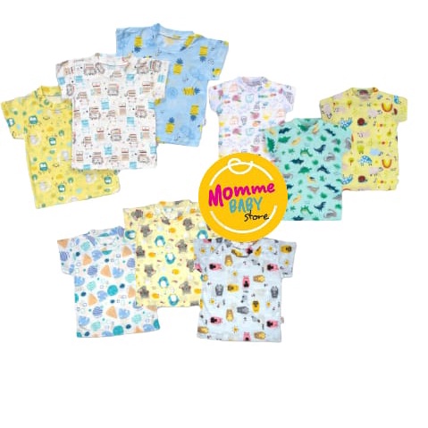 Baju Bayi Oblong Baju Tangan Pendek SML Libby Velvet Junior Animal / Triangle Premium