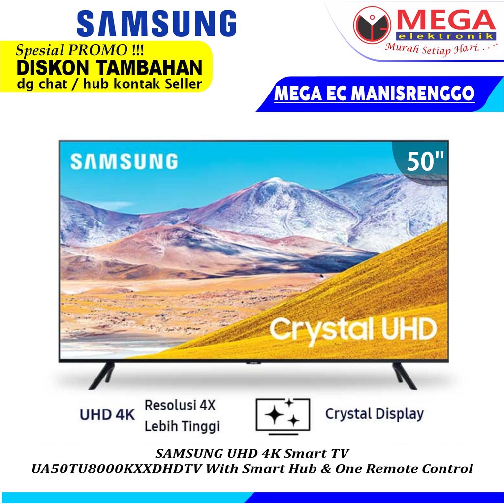 SAMSUNG SMART TV UA50TU8000KXXD 50 INCH SMART HUB & REMOTE CONTROL