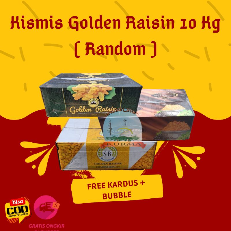 

KISMIS GOLDEN RAISIN 10 Kg KHUSUS GOJEK GRAB / KISMIS ARAB / KISMIS RAISIN / KISMIS / KISMIS EMAS