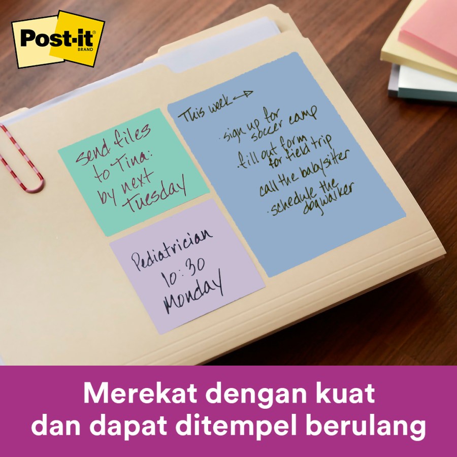 Ktmstore 3m Post It 3M Warna Memo Stick Sunnyside 3x3 in 654 1SS3Y