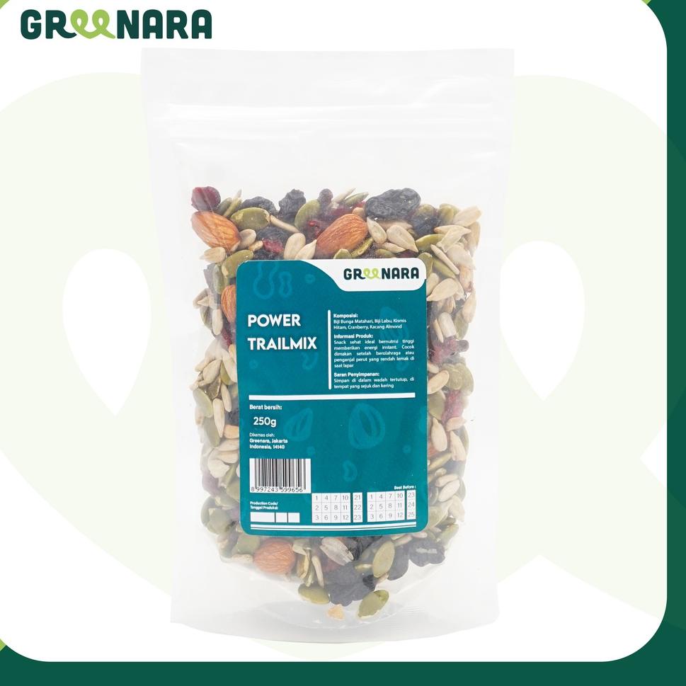 

Banyak dicari Greenara Power Trail mix 250gr / Snack Sehat Mix 250 gram