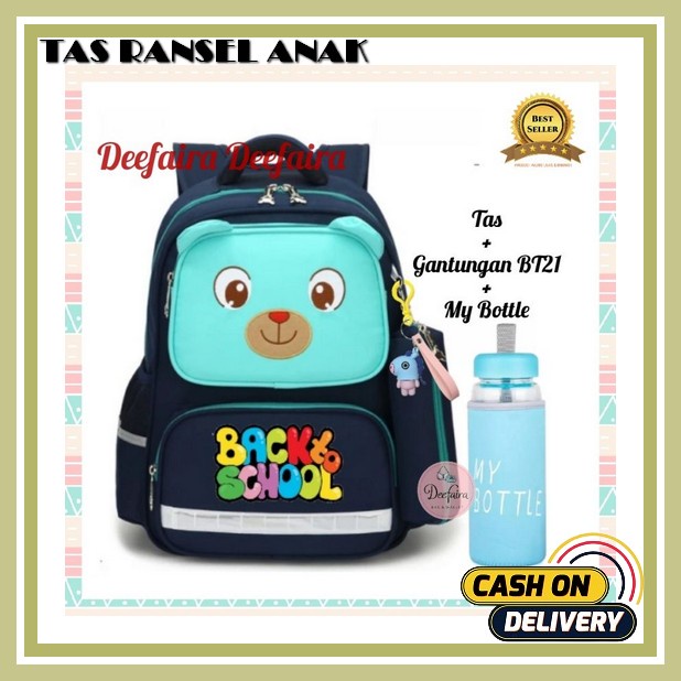 Tas Ransel Boneka Beruang Teddy Bear Bulu Lucu Imut Gemoy Wanita Baru Mewah Kasual Tas Karakter Kart