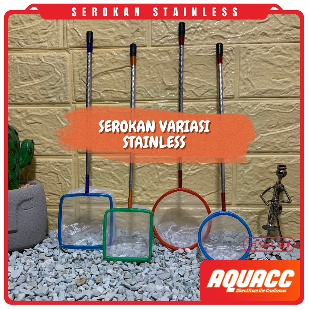 Serokan Ikan Cupang STAINLESS Mental Stick Ikan Cupang Guppy Molly Kutir Cangkang Artemia Kutu Air E