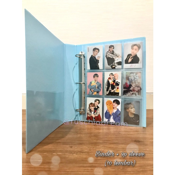 

(Binder + 9P Sleeve) Ukuran A4 3 Ring Untuk Photocard/Polaroid Kpop Star Seller