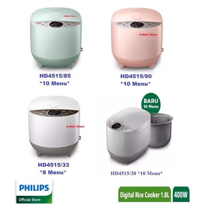 PHILIPS RICE COOKER HD4515 DIGITAL 1.8L PENANAK NASI HD 4515
