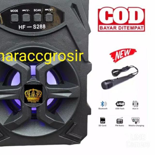 ➮ () Speaker Bluetooth HF-S288/XTM 168 Free Mic karaoke ☑