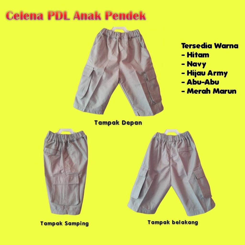 Celana PDL Anak Pendek