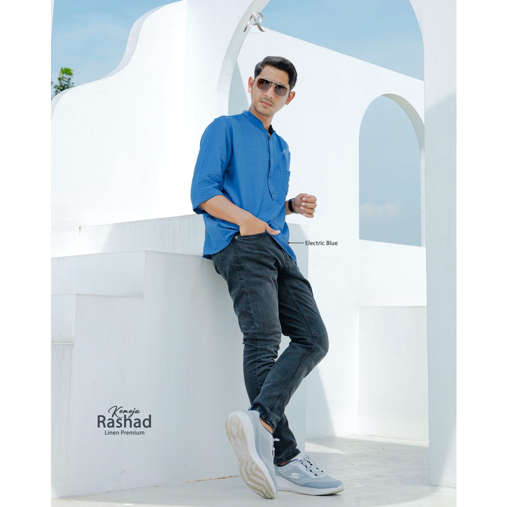 KEMEJA PRIA ALDEBARAN LENGAN 3/4 - BAJU KURTA - KOKO MUSLIM PRIA - KEMEJA KOKO TERBARU - KEMEJA KOKO