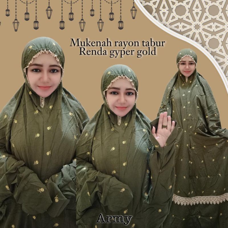 Mukena Rayon bordir seribu bunga