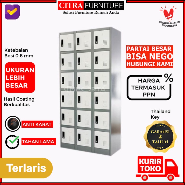

Terlaris Lemari Loker Besi 18 PintuLocker Kantor Dokumen File
