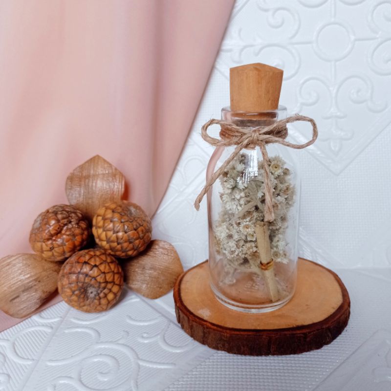 kado botol bunga edelweiss/ massage in bottle / 100 ml