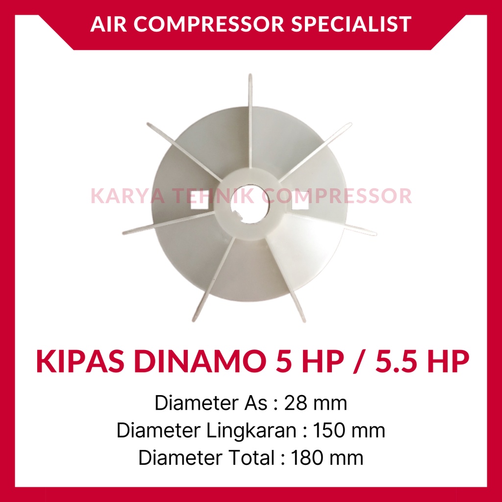 Kipas Dinamo / Fan Dinamo Kompresor Udara 5 HP 5.5 HP