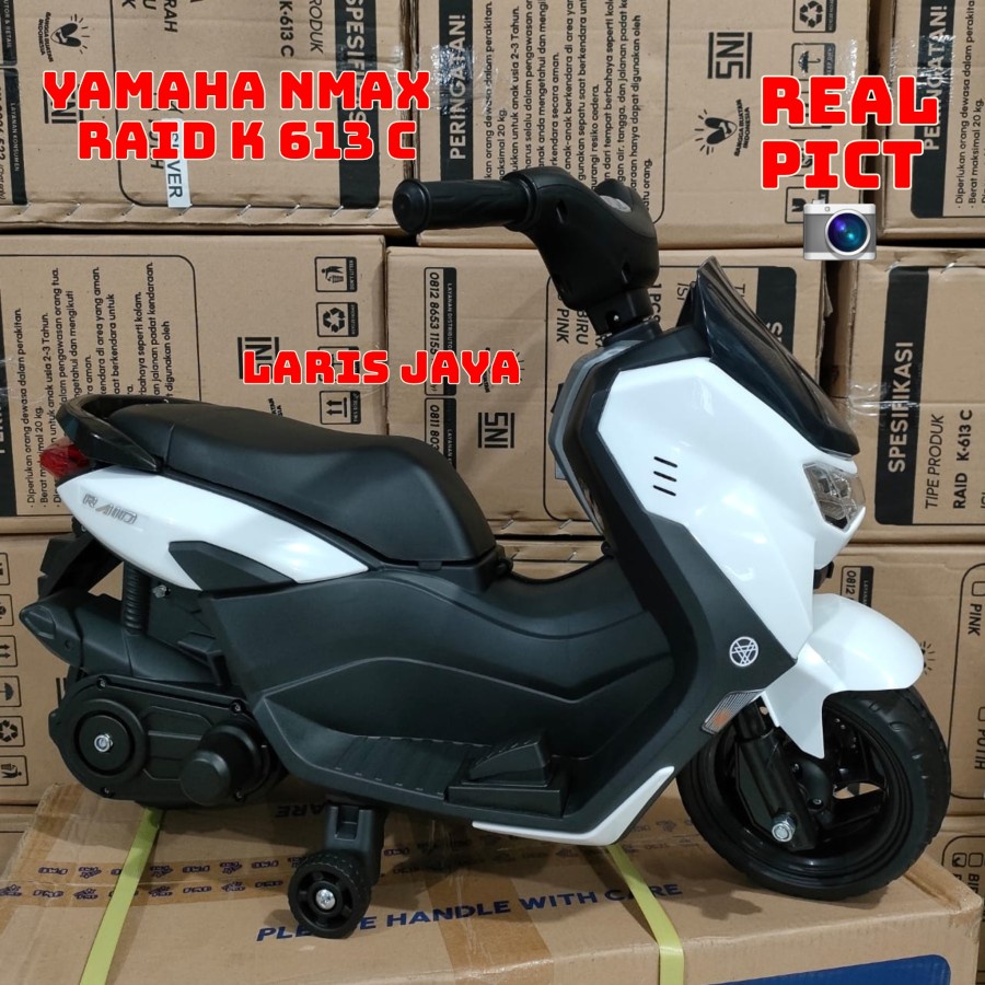 [ BONUS BUKU ] motoran aki anak nmax pmb k613c motor mainan anak pakai aki di cas new