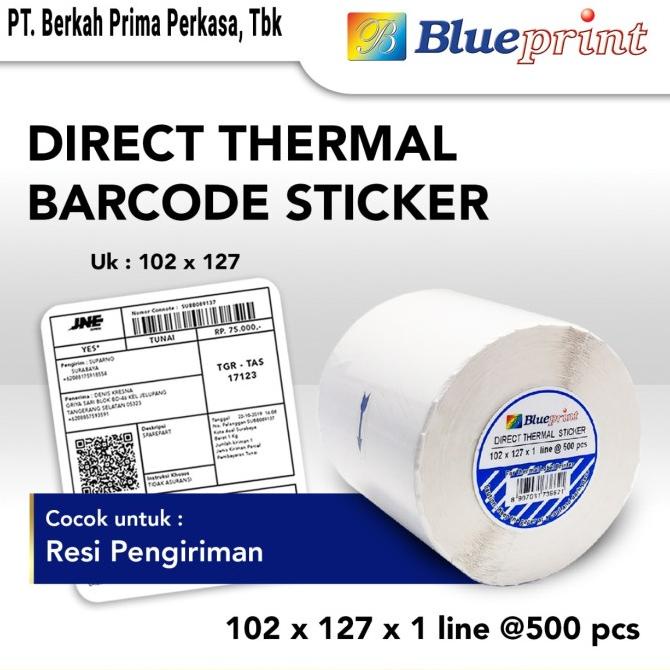 

Direct Thermal Sticker/ Label Stiker BLUEPRINT 102x127x1 Line Isi 500