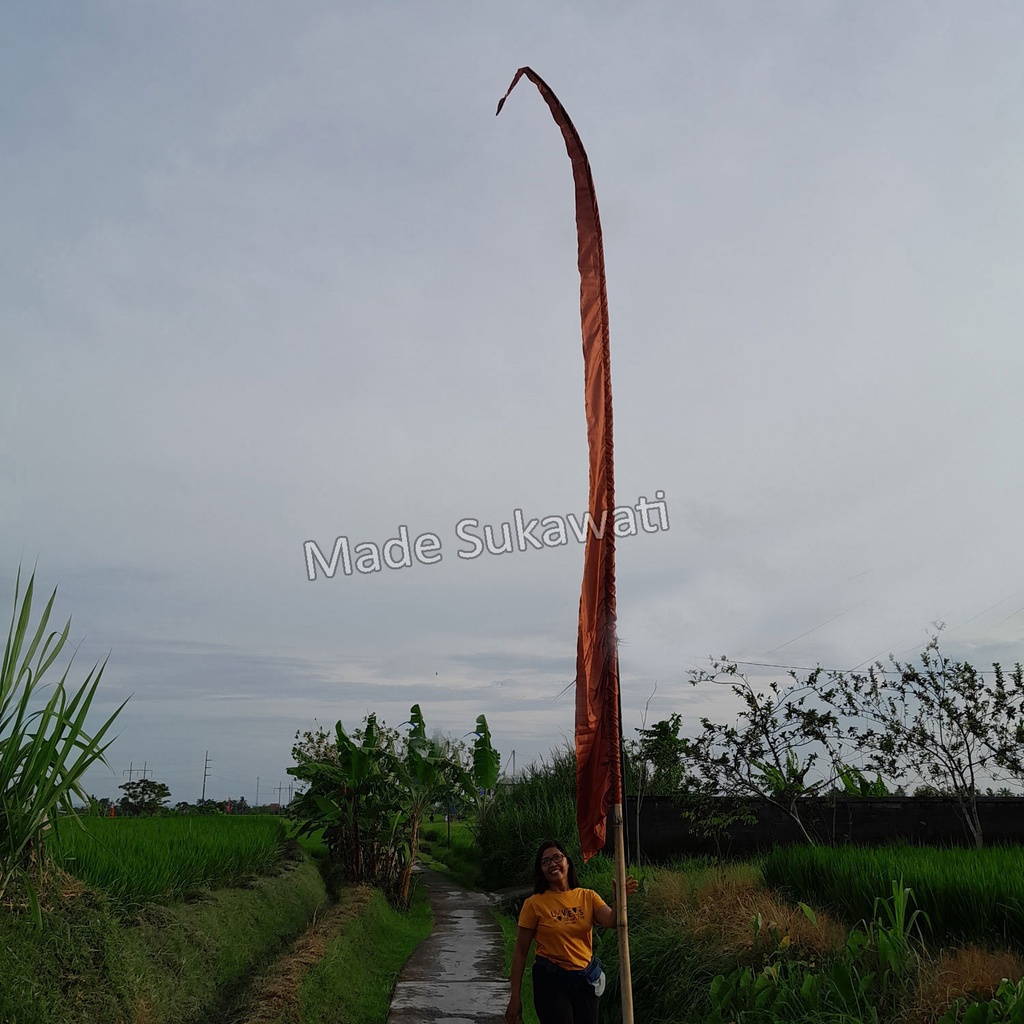 Umbul-Umbul khas Bali 7 Meter 6 meter 5 meter hiasan dekorasi hanya kain tanpa batang