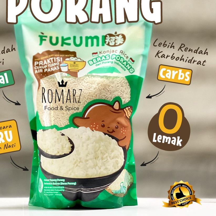 

☻ FUKUMI Beras Porang 1kg - Shirataki/Konjac Rice ➩