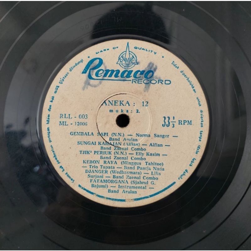 Vinyl Piringan Hitam 12 inch Lilis Surjani-Pergi Berdjoang