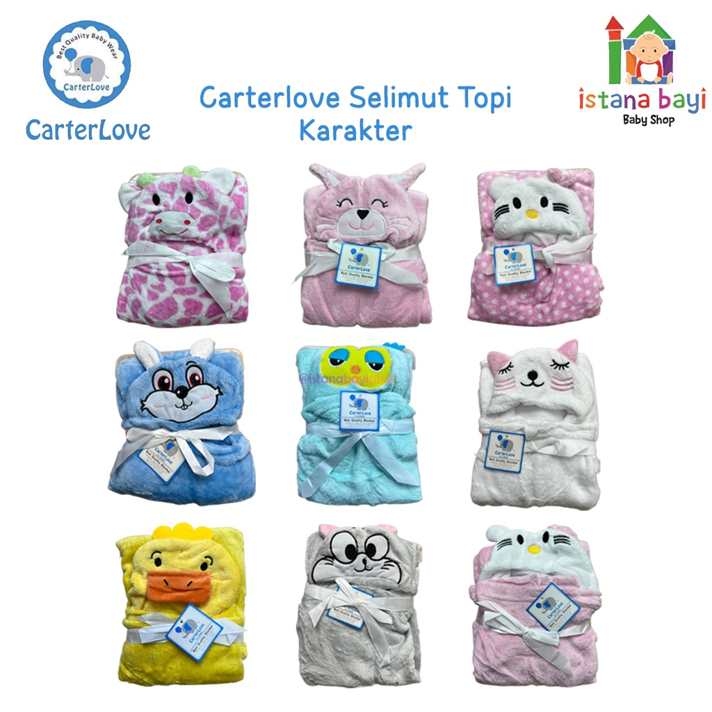 Selimut Topi Bayi - Selimut Topi Karakter/Selimut double Fleece/Selimut bayi Murah/Baby Blanket