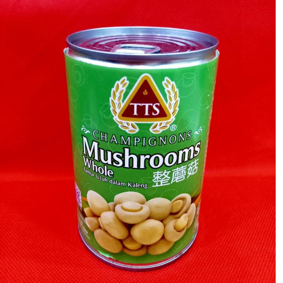 

Cuci Gudang TTS Champignons Mushroom Whole Jamur Kancing 425g Tiongkok Dalam Kaleng