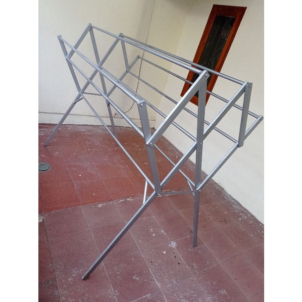 Jemuran baju pakaian bahan besi galvanis kuat kokoh antikarat