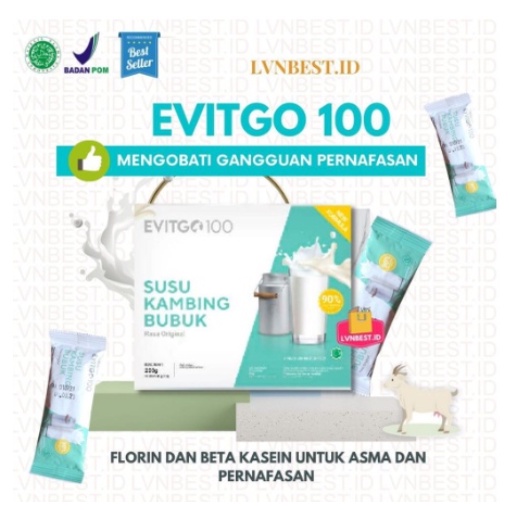 

EVITGO100 susu kambing bubuk rasa original Harga 1box isi@10sashet ori untuk kesehatan