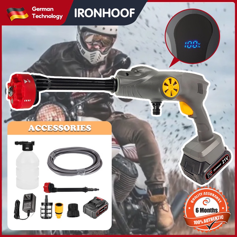 IRONHOOF Alat Cuci Motor Mobil 24V Alat Semprot Cordless Jet Cleaner Alat Cuci Motor Alat Cuci Mobil Alat Pencuci Motor Alat Cuci Motor Mesin Stim Steam