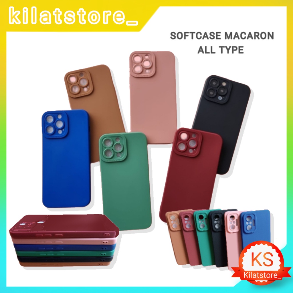 Soft Case Macaron Candy + Protect Camera for Oppo