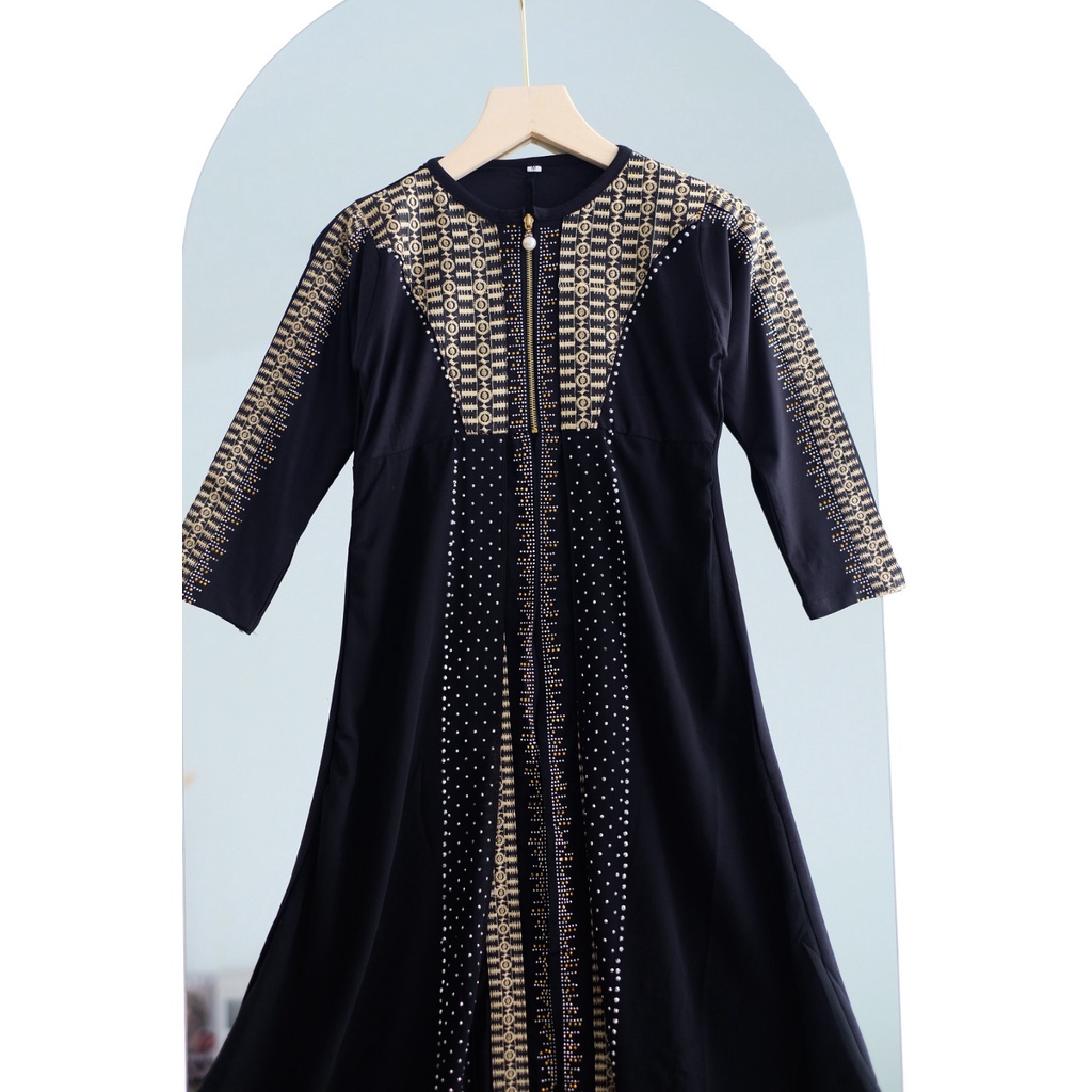 ABAYA INDIRA / Gamis Turkey / Longdress Muslimah / Maxy Formal / Busana Muslim / Dress Kondangan / Pakaian Mewah Arabic