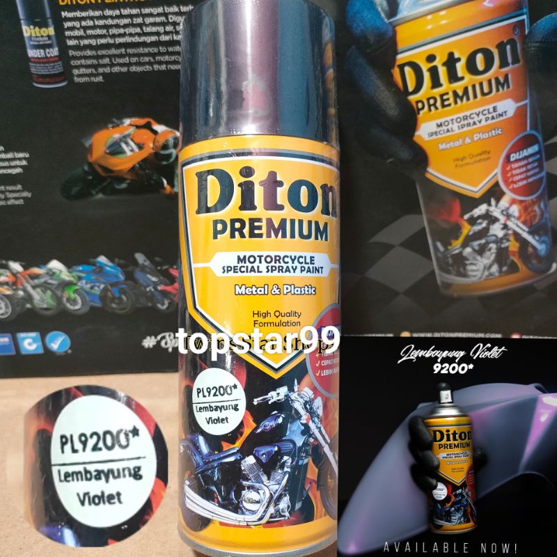 Pilok Cat Diton Premium Lembayung Violet 9200 400cc Tahan Bensin Cat Semprot Pylok Cepat Kering