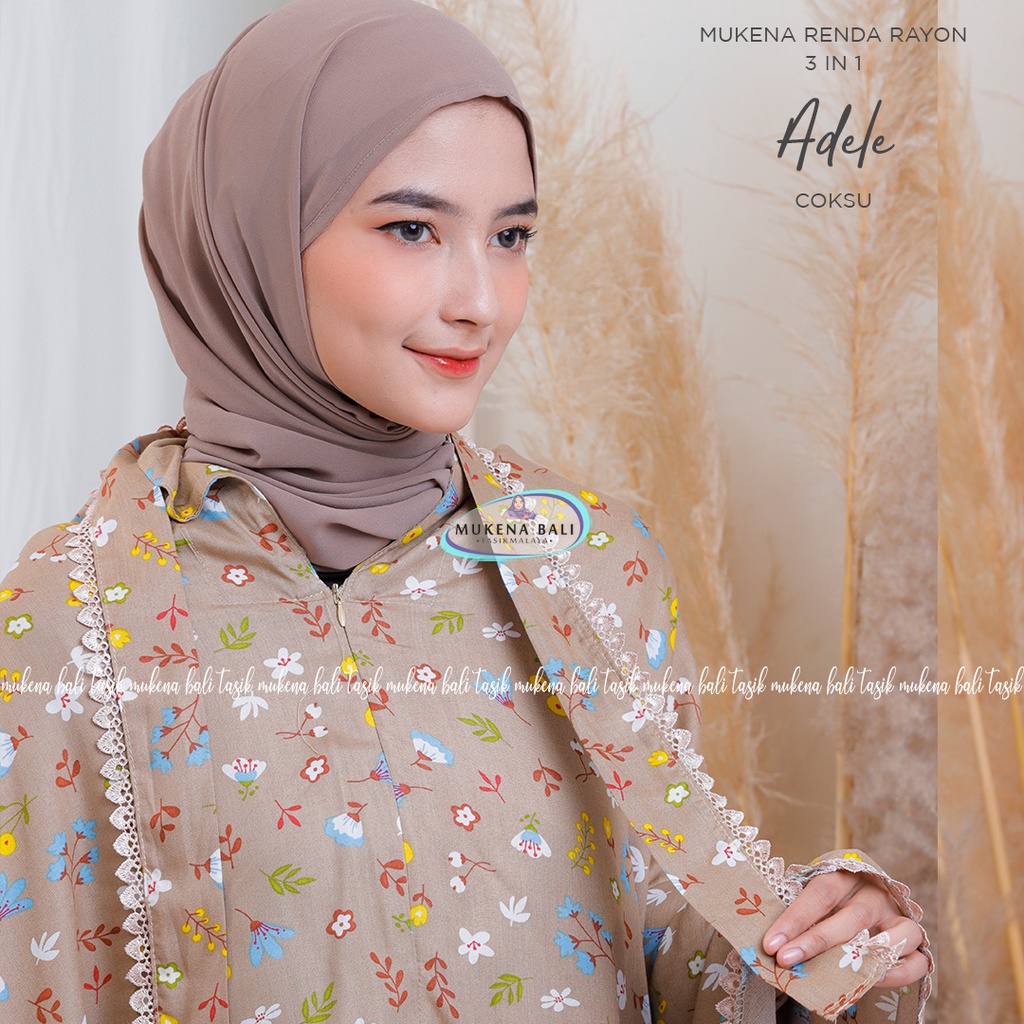 MUKENA BALI TASIK - MUKENA DEWASA RENDA RAYON 3 IN 1 ADELE