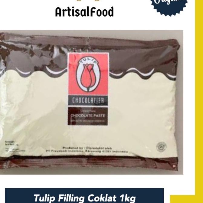 

♂ Tulip Dark Coklat Cokelat Filling Selai Isian Coklat 1kg ASLI ☟